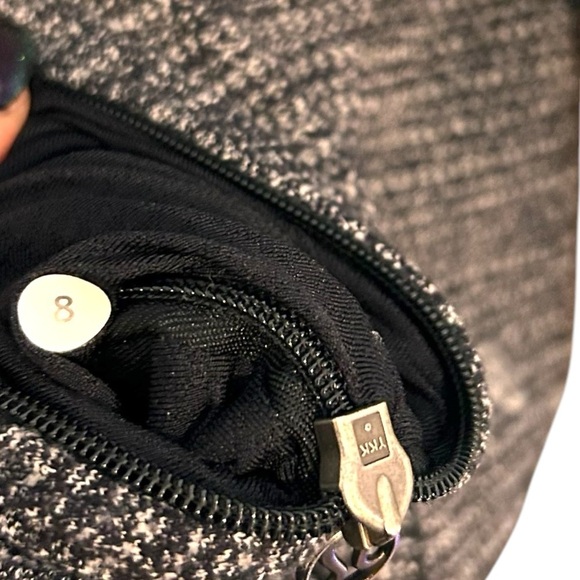 Lululemon Daily Yoga Jacket- Coco Pique Black Athletic Full Zip Jacket- Size 8 - Picture 11 of 15